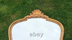 Extremely Pretty Mid Size Gold Framed Vintage French Mirror Louis XV Style