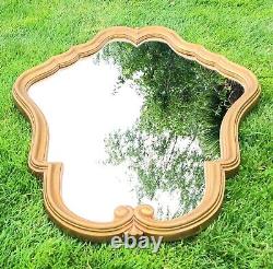 Extremely Pretty Mid Size Gold Framed Vintage French Mirror Louis XV Style