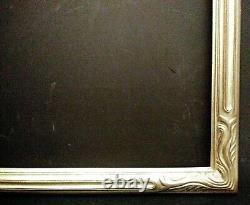 FINE 20 X 24 ART NOUVEAU PICTURE FRAME 2 WIDE SILVER LEAF with GLAZING / BACKING