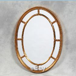 Fabulous Large Antique Gold Oval Multi Frame Wall Mirror 110 cm x 80 cm x 5 cm