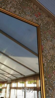 Fabulous! Very Large Gilt Framed Mantle Wall Mirror 5'4x4'8
