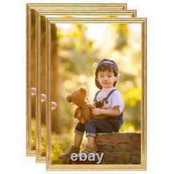Fashion Photo Frames Collage 3 pcs for Wall or Table Gold 70x90 cm MDF Handmade