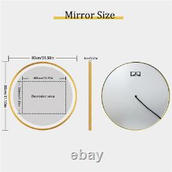 Firm Sleek Gold Frame Vanity Bathroom Mirror High-definition&Sensor&Waterproof