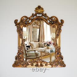 Fleur Scroll Style Mirror Rare Large Ornate Decorative Flower Design Mirror