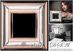 Frame Silver 925% e Gold 18Kt 25° Of Wedding Cm. 30x30 Glass Cm. 15x15 1076/25