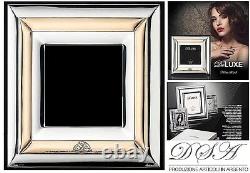 Frame Silver 925% e Gold 18Kt Made IN Italy Cm. 30x3 Glass Cm. 15x15 DL /1074