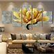 Framed Home Decor Canvas Print Painting Wall Art Gold Orchid Flower