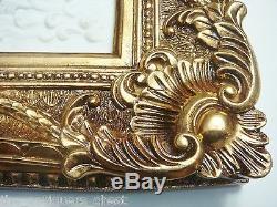 Framed Stone Wall Plaque 3D stone compound resin, Three Angels gold frame