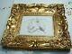 Framed Stone Wall Plaque in stone compound, Two Angels resin gold frame