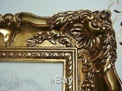 Framed Stone Wall Plaque in stone compound, Two Angels resin gold frame