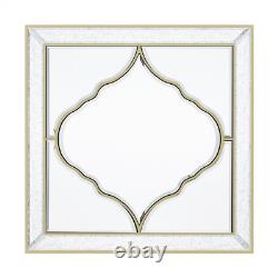 Frameless Wall Decor Hanging Mirror Bathroom Fireplace Mirrors Golden Rim Edging