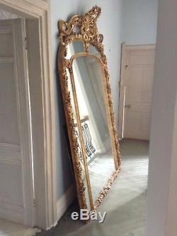 French Palm Vintage Victorian Leaf Large Wall Mirror Gilt Gold Frame