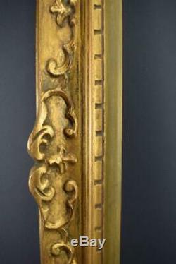 French Vintage Hand Carved Gilded Wood Montparnasse Painting Wall Frame Rocaille