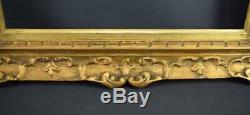 French Vintage Hand Carved Gilded Wood Montparnasse Painting Wall Frame Rocaille