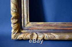 French Vintage Hand Carved Gilded Wood Picture Painting Wall Frame