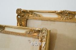 French Vintage XL Ornate Provincial Gold Wall Picture Photo Frame Wooden Rococo