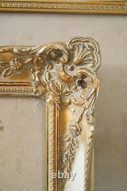 French Vintage XL Ornate Provincial Gold Wall Picture Photo Frame Wooden Rococo