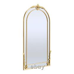 Full Length Antique Leaner Mirror Gold Wall Mirror 120cm x 60cm Metal Frame UK