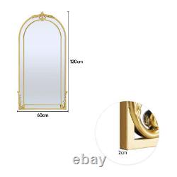 Full Length Antique Leaner Mirror Gold Wall Mirror 120cm x 60cm Metal Frame UK