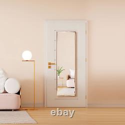 Full Length Wall Mirror with Rose Gold Frame, 122X35Cm(14X48 Inches) Large Body