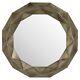 Geometric round WALL MIRROR bronze gold metallic finish LARGE statement mirror