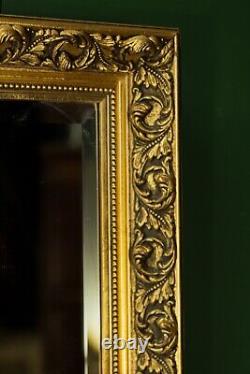 Gilt Frame Bevelled Edge Rectangular Wall Mirror