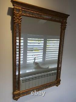 Gilt-frame Pier Mirror parclose Overmantle Wall Mirror smoky glass accents