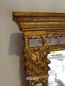 Gilt-frame Pier Mirror parclose Overmantle Wall Mirror smoky glass accents