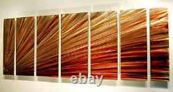 Gold, Amber, Copper Metal Wall Art BEAUTIFUL Modern Panel Art Artist Jon Allen