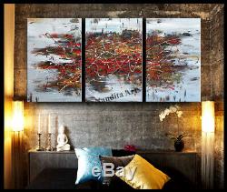 Gold Brown Contemporary Wall Art Abstract Painting on Canvas Original by Nandita