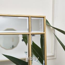 Gold Framed Art Deco Wall / Leaner Mirror tall slim full length vintage decor