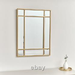 Gold Framed Art Deco Wall Mirror 75cm x 55cm wall mounted vintage glam mirror