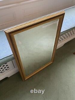 Gold Framed Rectangular Wall Mirror