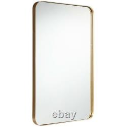 Gold Large Rectangular Wall Mirror with Metal Frame Bathroom Living Bedroom