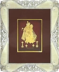 Gold Leaf Picture in Frames Krishna and Radha 12x10