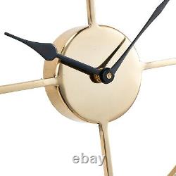 Gold Metal Double Framed Round Wall Clock