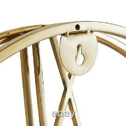 Gold Metal Double Framed Round Wall Clock