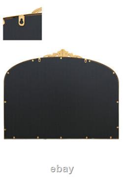 Gold Metal Framed Arch Wall Mirror with Crown 40 X 31 102x80cm MirrorOutlet