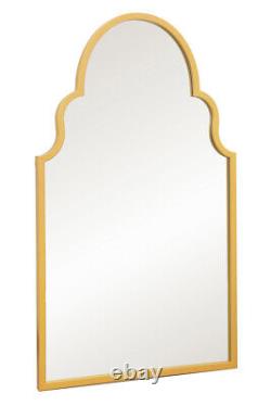 Gold Metal Framed Arched Garden Wall Mirror 41 X 24 104x61cm MirrorOutlet