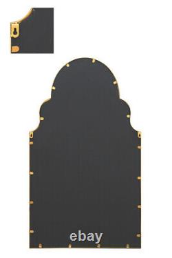 Gold Metal Framed Arched Garden Wall Mirror 41 X 24 104x61cm MirrorOutlet