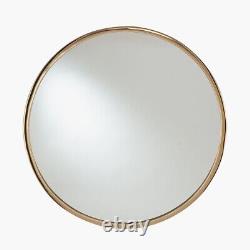 Gold Metal Round Wall Mirror