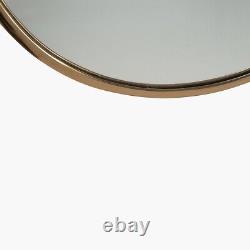 Gold Metal Round Wall Mirror