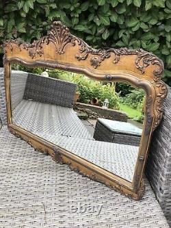 Gold Mirror Ornate Wall Mirror Aged Antique Mirror Distressed Frame