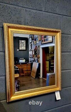 Gold Ornate Mirror Framed Wall Hanging Handmade Antique Style Vintage Frame
