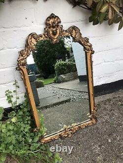 Gold Ornate Wall Mirror Aged Antique Mirror Distressed Frame Victorian Mirror