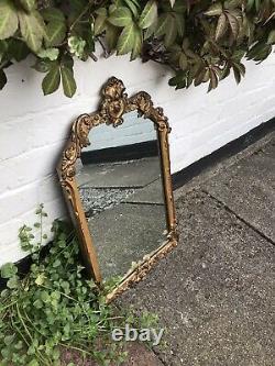 Gold Ornate Wall Mirror Aged Antique Mirror Distressed Frame Victorian Mirror