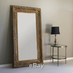 Gold Ornate Wall Mirror French Baroque Louis 99 x 180cms CHUNKY 8CMS FRAME