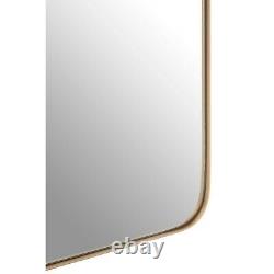Gold Rectangular Minimal Frame Wall Mirror