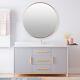 Gold Round Frame Home Industrial Bathroom Glass Wall Vanity Mirror 80cm Large