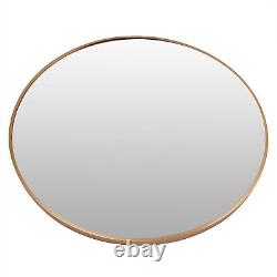 Gold Round Frame Home Industrial Bathroom Glass Wall Vanity Mirror 80cm Large